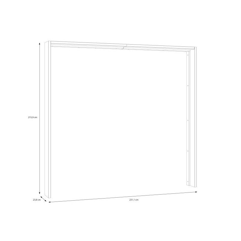 Listwa okalająca do szafy 220 cm Waikato LUXZ02 dąb mauvella