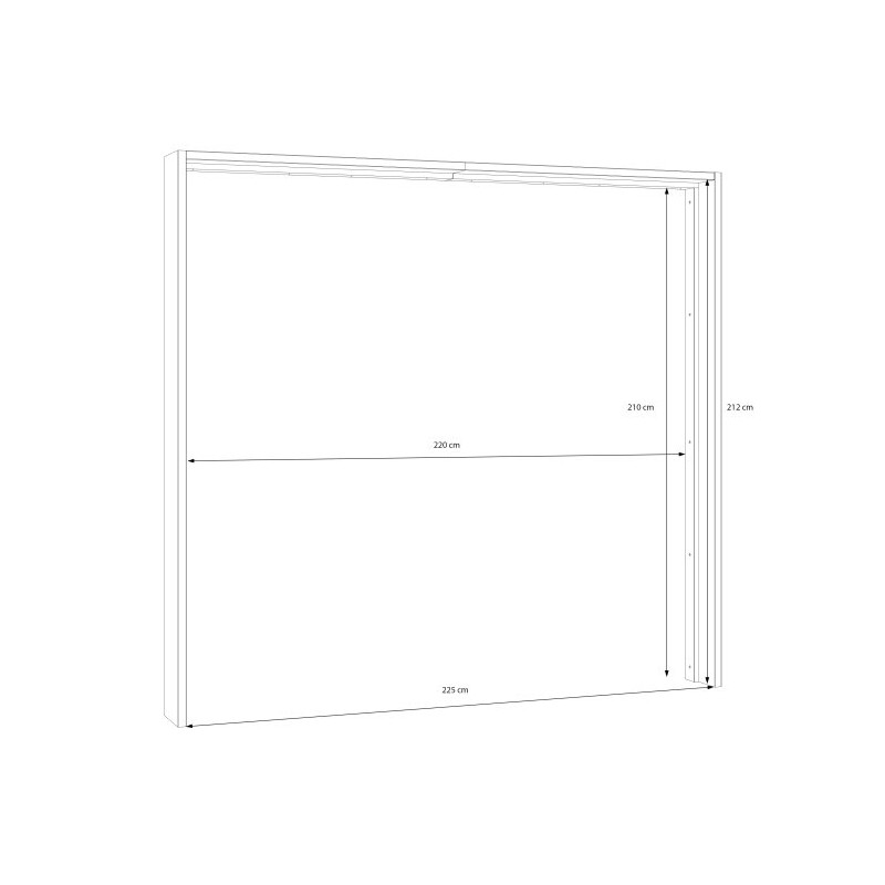 Listwa okalająca do szafy 220 cm Waikato LUXZ02 dąb mauvella