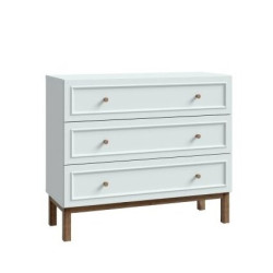 Komoda z szufladami Penkridge PQRK212 secret grey/dąb szlachetny