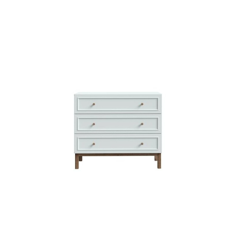 Komoda z szufladami Penkridge PQRK212 secret grey/dąb szlachetny