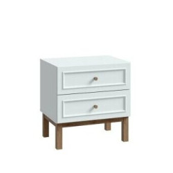 Szafka nocna 60 cm z szufladami Penkridge PQRK111 secret grey/dąb szlachetny