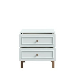 Szafka nocna 60 cm z szufladami Penkridge PQRK111 secret grey/dąb szlachetny