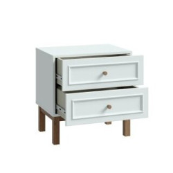 Szafka nocna 60 cm z szufladami Penkridge PQRK111 secret grey/dąb szlachetny