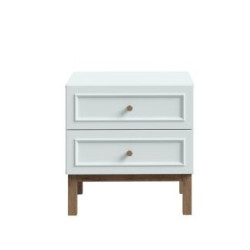 Szafka nocna 60 cm z szufladami Penkridge PQRK111 secret grey/dąb szlachetny