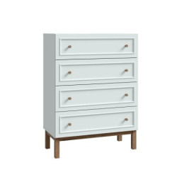 Komoda z 4 szufladami Penkridge PQRK311 secret grey/dąb szlachetny