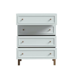 Komoda z 4 szufladami Penkridge PQRK311 secret grey/dąb szlachetny