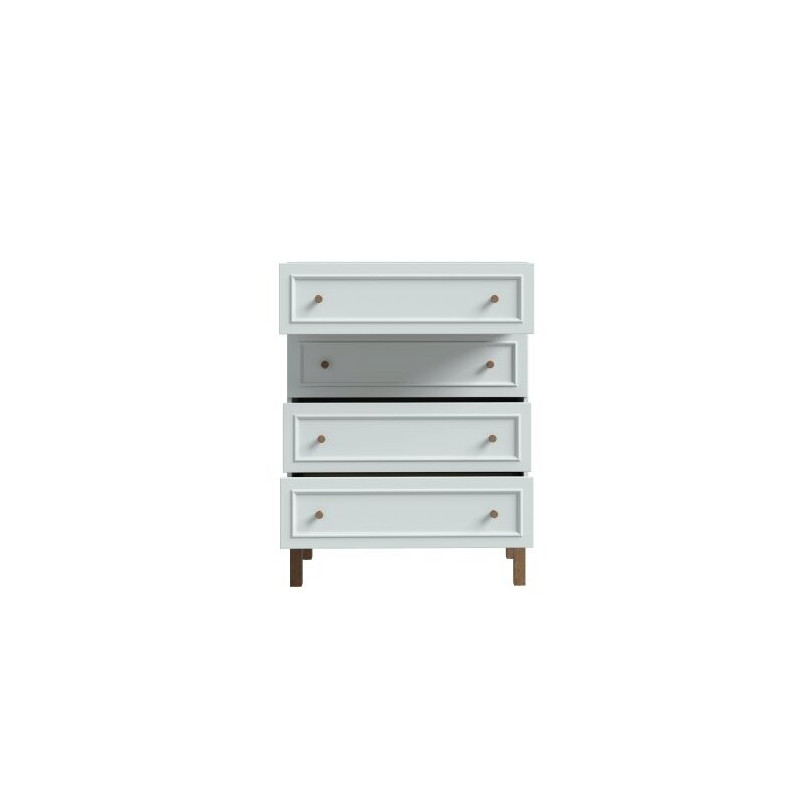 Komoda z 4 szufladami Penkridge PQRK311 secret grey/dąb szlachetny