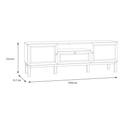 Szafka RTV 160 cm Penkridge PKDT131 secret grey/dąb szlachetny