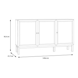 Komoda nowoczesna Penkridge PKDK231secret grey/dąb szlachetny