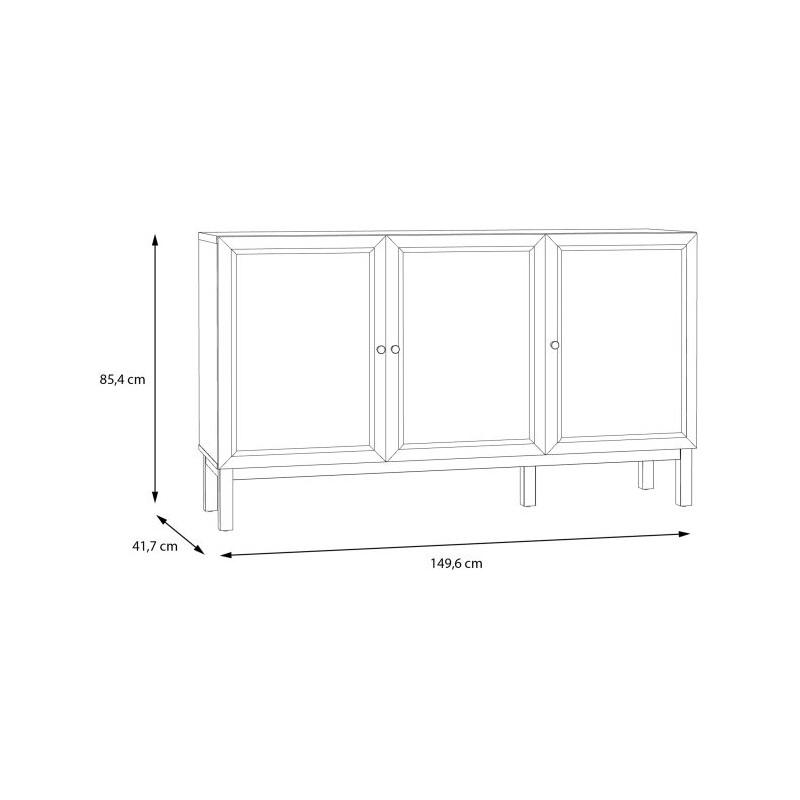 Komoda nowoczesna Penkridge PKDK231secret grey/dąb szlachetny