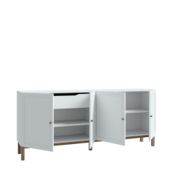 Szeroka komoda Penkridge PKDK241 secret grey/dąb szlachetny