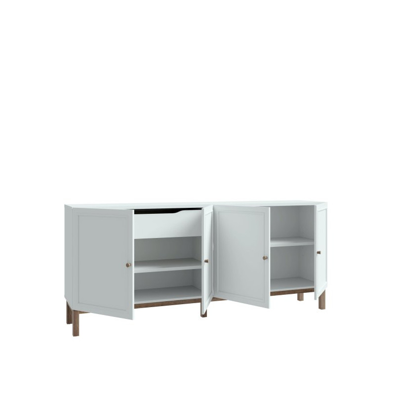 Szeroka komoda Penkridge PKDK241 secret grey/dąb szlachetny