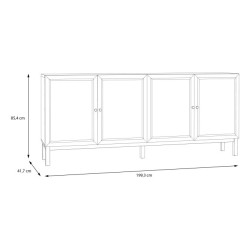 Szeroka komoda Penkridge PKDK241 secret grey/dąb szlachetny