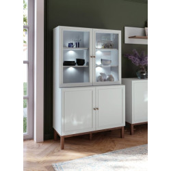 Witryna 100 cm Penkridge PKDV621 secret grey/dąb szlachetny