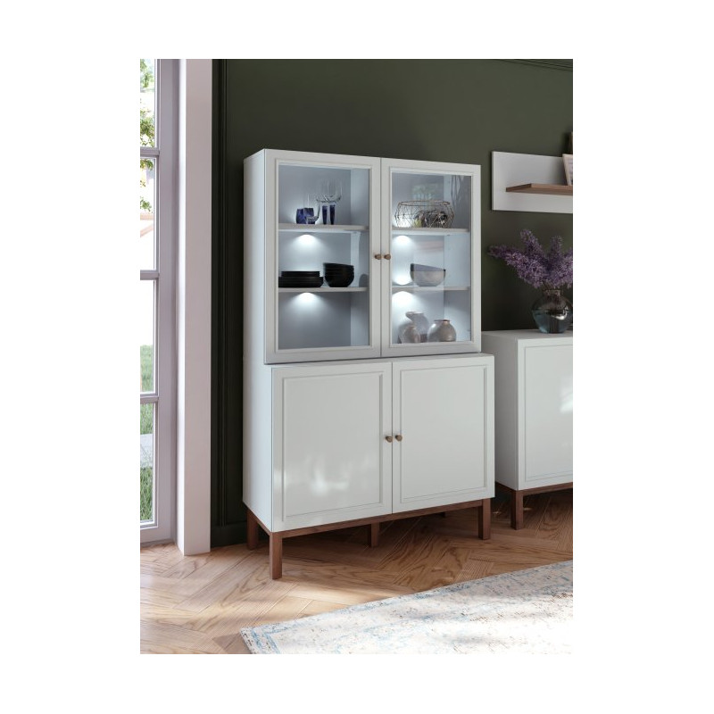 Witryna 100 cm Penkridge PKDV621 secret grey/dąb szlachetny