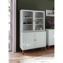 Witryna 100 cm Penkridge PKDV621 secret grey/dąb szlachetny