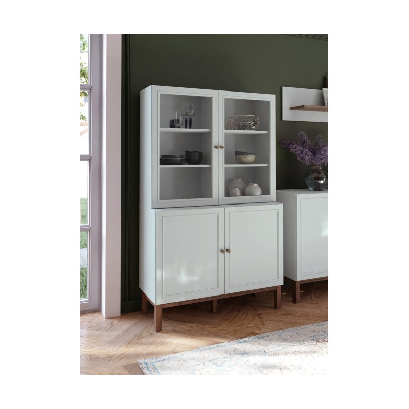 Witryna 100 cm Penkridge PKDV621 secret grey/dąb szlachetny