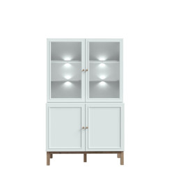 Witryna 100 cm Penkridge PKDV621 secret grey/dąb szlachetny