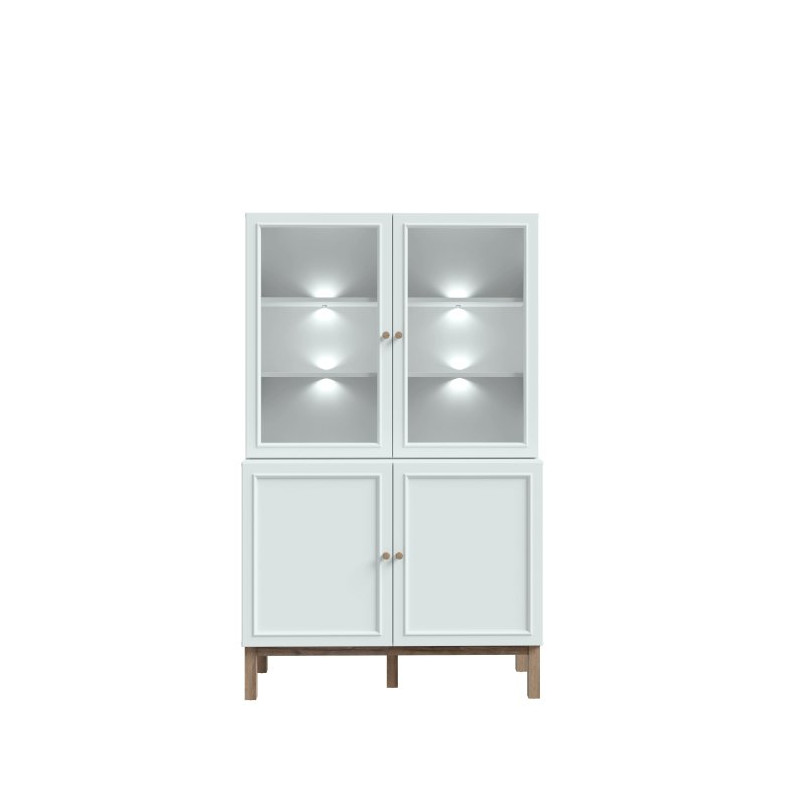 Witryna 100 cm Penkridge PKDV621 secret grey/dąb szlachetny