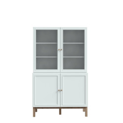 Witryna 100 cm Penkridge PKDV621 secret grey/dąb szlachetny