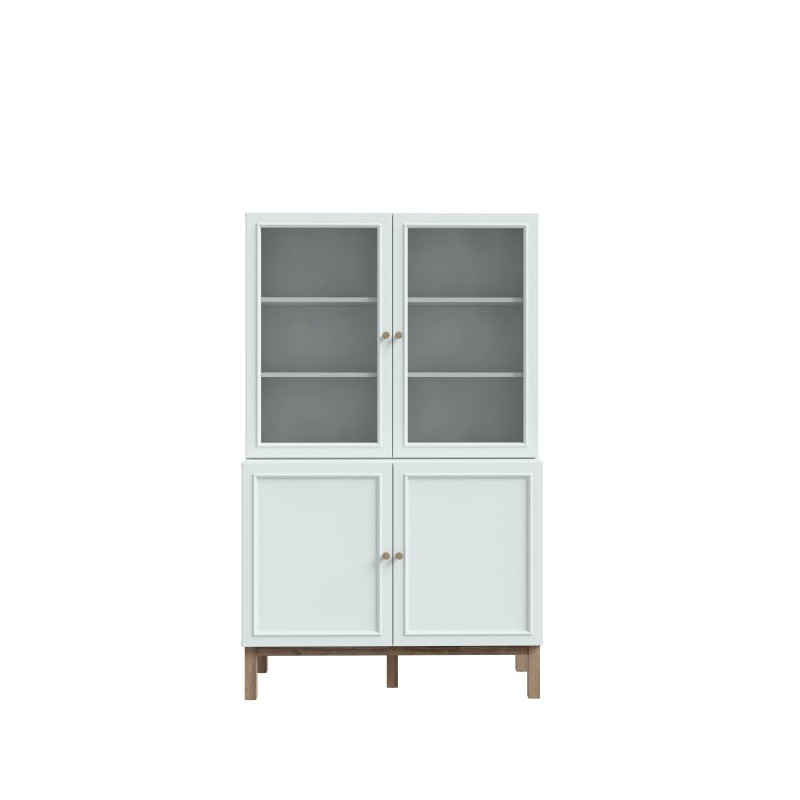 Witryna 100 cm Penkridge PKDV621 secret grey/dąb szlachetny