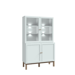 Witryna 100 cm Penkridge PKDV621 secret grey/dąb szlachetny