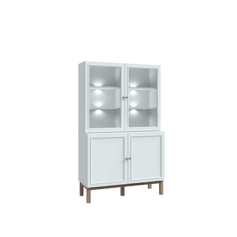 Witryna 100 cm Penkridge PKDV621 secret grey/dąb szlachetny