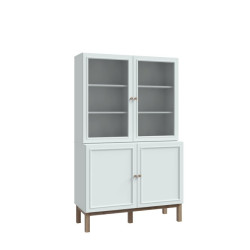 Witryna 100 cm Penkridge PKDV621 secret grey/dąb szlachetny