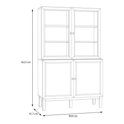 Witryna 100 cm Penkridge PKDV621 secret grey/dąb szlachetny