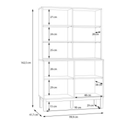 Witryna 100 cm Penkridge PKDV621 secret grey/dąb szlachetny