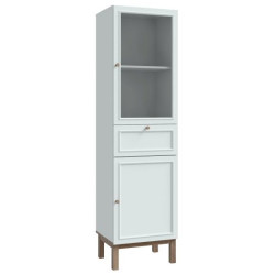 Wąska witryna 50 cm Penkridge PKDV711 secret grey/dąb szlachetny