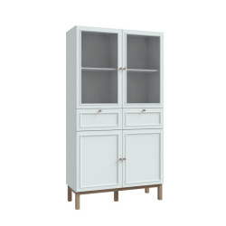 Witryna 100 cm z szufladami Penkridge PKDV721 secret grey/dąb szlachetny