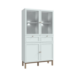 Witryna 100 cm z szufladami Penkridge PKDV721 secret grey/dąb szlachetny