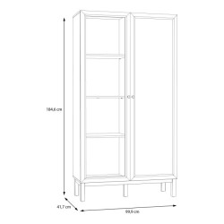 Witryna 100 cm Penkridge PKDV722 secret grey/dąb szlachetny