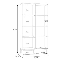 Witryna 100 cm Penkridge PKDV722 secret grey/dąb szlachetny