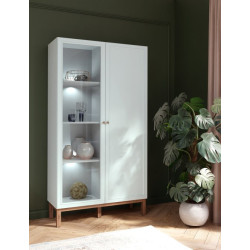 Witryna 100 cm Penkridge PKDV722 secret grey/dąb szlachetny