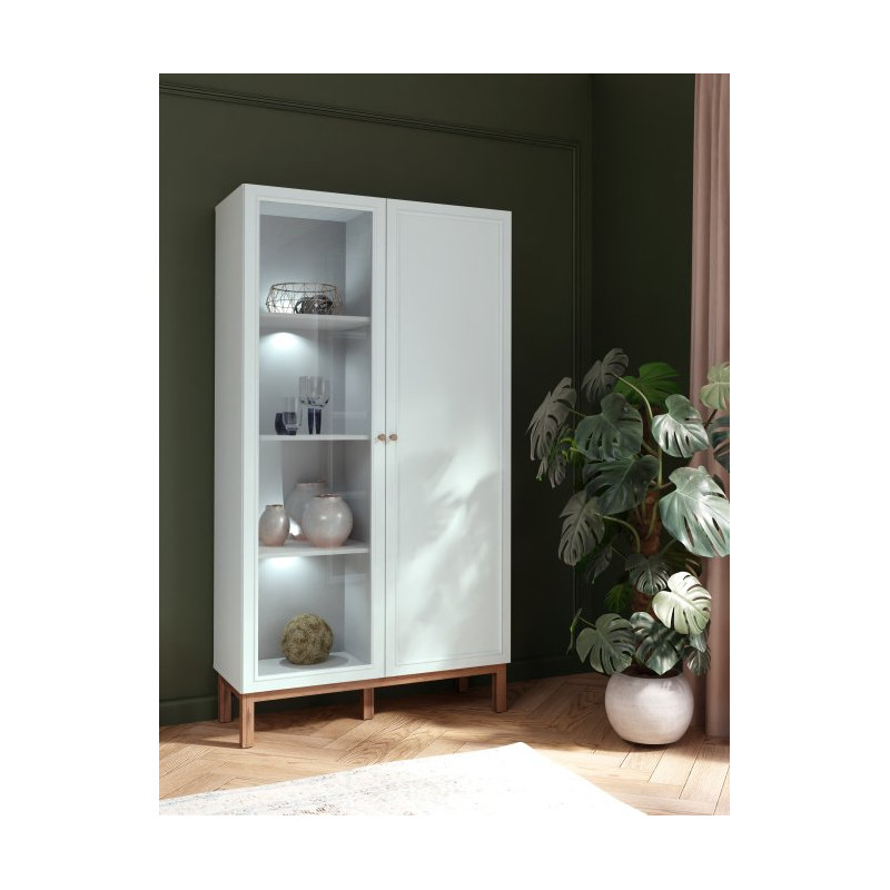 Witryna 100 cm Penkridge PKDV722 secret grey/dąb szlachetny