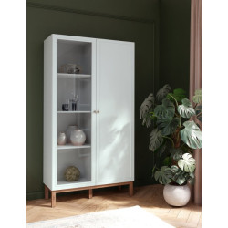 Witryna 100 cm Penkridge PKDV722 secret grey/dąb szlachetny