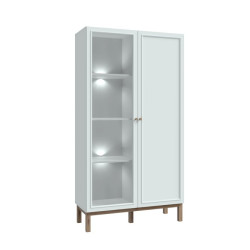 Witryna 100 cm Penkridge PKDV722 secret grey/dąb szlachetny