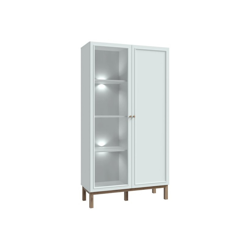 Witryna 100 cm Penkridge PKDV722 secret grey/dąb szlachetny