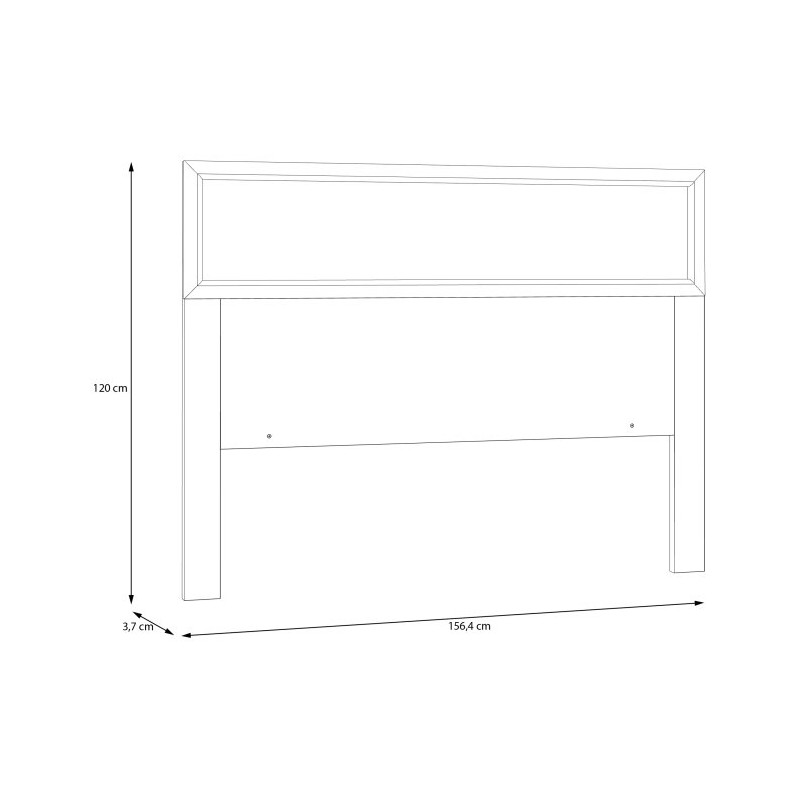Zagłówek do łóżka Penkridge PQRL09 secret grey