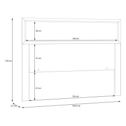 Zagłówek do łóżka Penkridge PQRL09 secret grey