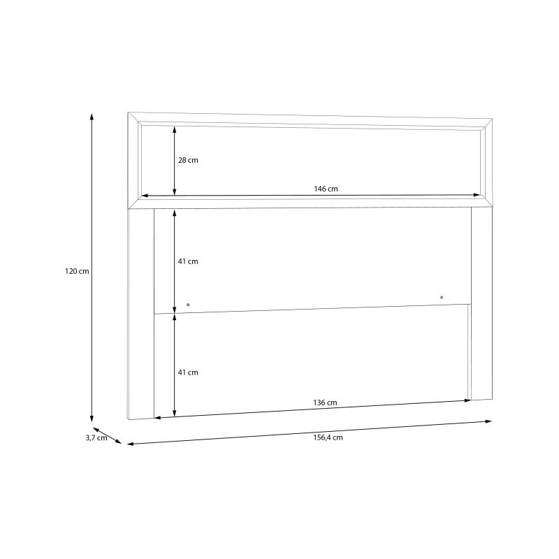 Zagłówek do łóżka Penkridge PQRL09 secret grey