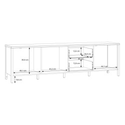 Szafka RTV 185 cm Kirikus KUST141L dąb artisan/czarny mat