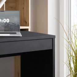 Biurko na kółkach z regałem Trynidad EGRB331L beton/dąb artisan