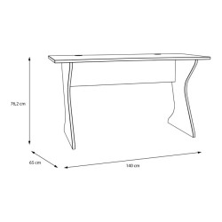 Biurko 140x75 Utapau UTPB202 dąb artisan