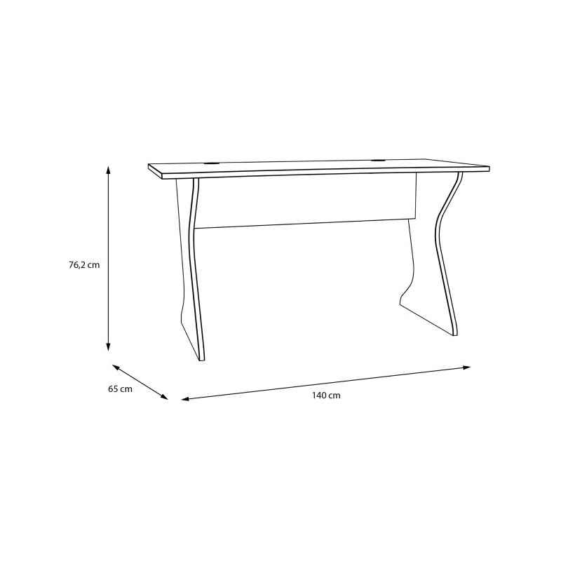 Biurko 140x75 Utapau UTPB202 dąb artisan