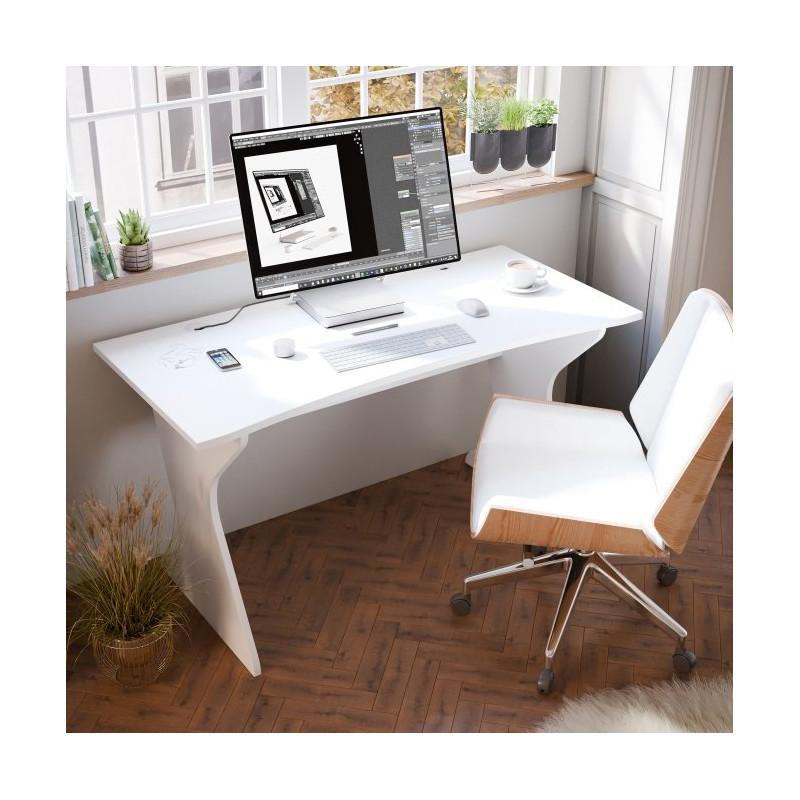 Biurko 140x75 Utapau UTPB202 biały