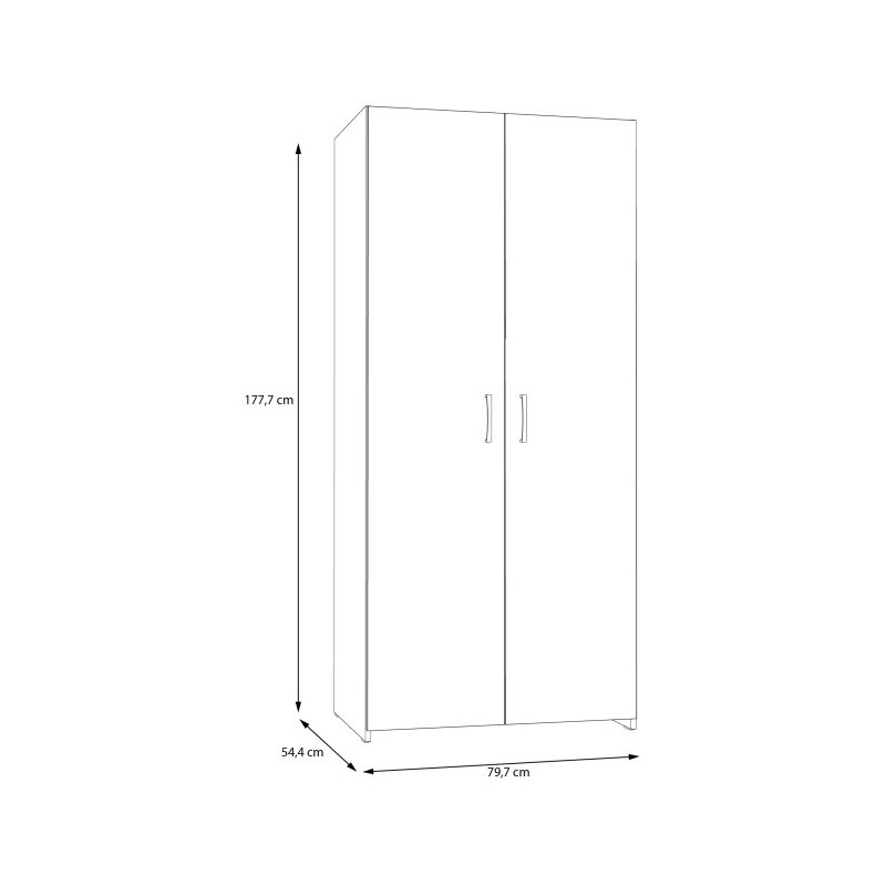 Szafa otwierana 80 cm Meble Forte JOES723 dąb sonoma