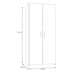 Szafa otwierana 80 cm Meble Forte JOES723 biały